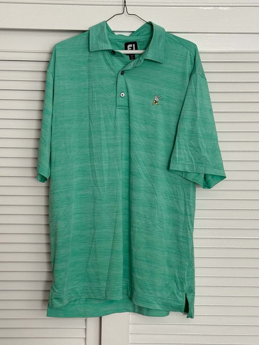 FootJoy Winged Foot Golf Club Polo Shirt Green Size Large